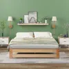 Massivholzbett, Doppelbett mit Kopfteil und Lattenrost, 140x200 cm, Holzbett, Jugendbett, Kinderbett, Kiefer Bild 4