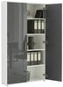 moebel-dich-auf Aktenschrank TABOR hoch (Büroschrank Ordnerschrank Mehrzweckschrank, Metallgriffe, 5 Fächer, abschließbar) Made in Germany Bild 3