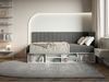 Selsey 'Ventrio' Jugendbett rechtsseitig mit Regalen, Easy-Clean-Samtbezug, dunkelgrau, 90x200 cm Bild 2