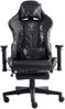 Gaming Stuhl mit Fußstütze und ergonomsichen 4D-Armlehnen gaming chair in ergonomischer Sportsitz Optik Gamer Stuhl mit verstellbaren Rückenstützkissen Bürostuhl Schwarz/Military -Grau Bild 2