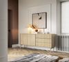 AX LIVING Trentinis 187 2T3S Braun große Kommode 187,1 cm, geriffelte Bild 2