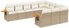 vidaXL 10-tlg. Garten-Sofagarnitur mit Kissen Beige Poly Rattan 3227178 Bild 2