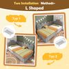 Merax Einzelbett 90x200 cm, Kinderbett, Polsterbett mit 90x190 cm Ausziehbett, Niedliches Kronen- und Gitterdesign, Samt, Grau Bild 5