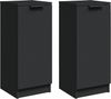 vidaXL Sideboards 2 Stk. Schwarz 30x30x70 cm Holzwerkstoff 811136 Bild 2