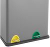 SVITA TC2Combo35 Mülleimer grau 35 Liter 12+23l Treteimer Trennsystem Küche Bild 2