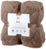 Wohndecke CARO Design91 Karierte Kuscheldecke ideales Geschenk Weiche warme Decke 150x200 cm braun Bild 3