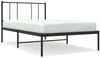 vidaXL Bettgestell mit Kopfteil Metall Schwarz 90x200 cm 352473 Bild 2