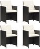 vidaXL Gartenstühle 4 Stk. Poly Rattan Schwarz 316745 Bild 1
