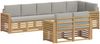 vidaXL Outdoor-Sofagarnitur 8 pcs Weiß und Hellgrau 3392041 Bild 2