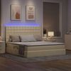 vidaXL Bett mit Stauraum und LED mit LED Creme 180 x 200 cm Polyester 3372562 Bild 5