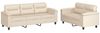 vidaXL 2-tlg. Sofagarnitur mit Kissen Beige Mikrofasergewebe 3202343 Bild 2
