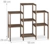 Relaxdays Braunes Blumenregal aus Holz Bild 5