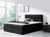 Boxspringbett Cleofas , Schwarz, 120x200 cm, Webstoff Bild 2