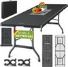 tillvex klappbarer Gartentisch, Kunststoff schwarz, 220x70 cm Bild 1