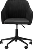 Beliani 'Venice' Bürostuhl, höhenverstellbar, Samtstoff, 64 x 89 x 64 cm, Schwarz Bild 4