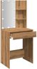 vidaXL Schminktisch mit LED-Lichterkette und USB-Anschluss, Holzwerkstoff artisan-eiche, 60 x 40 x 140 cm Bild 5