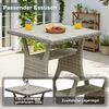 HOMECALL Gartenlounge-Set Gartenlounge-Set Dining Lounge mit Esstisch, Rattan für 5-6 Personen, (Set, 2x 2er Sofa, 1x 1er Sofa, 1x Tisch 73x73x69cm,Loungeset Outdoor), Wetterfester Rahmen Sitzbereich für 5 Personen, COMLAX FIELD Bild 4