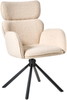 Esszimmerstuhl drehbar ALENE Bouclé Hellbeige Bild 4