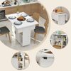 JEOBEST Esstisch Klappbarer Esstisch mit Ablage und Rollen, MDF, (Küchentisch, 1-St, Esstisch für 6 Personen) für Esszimmer und Küche Bild 4