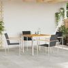 vidaXL Garten Essgruppe 5 pcs Massives Teakholz und Edelstahl 3334830 Bild 4