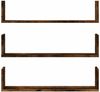 vidaXL Wandregale 3 Stk. Räuchereiche 80x18x18 cm Holzwerkstoff 853294 Bild 4