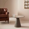 Signature 'MAFRA' Beistelltisch B60 cm Eiche und Glas - Helles Holz Bild 4