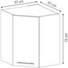 Eckhängeschrank Fame-Line Anthrazit Hochglanz 57 cm Vicco Bild 3