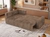 Eckcouch NESSARO COR L mit Schlaffunktion, L-förmiges Sofa mit DL-System, Bettkasten, Bonellfederkern, Sofa mit Stauraum - Braun Cord - Links Seite Bild 5