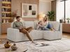 Eckcouch NESSARO COR L mit Schlaffunktion, L-förmiges Sofa mit DL-System, Bettkasten, Bonellfederkern, Sofa mit Stauraum - Braun Cord - Links Seite Bild 3