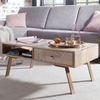 Wohnling Couchtisch SAKIR 95 x 42 x 50 cm Mango Massivholz / Metall Sofatisch Bild 3