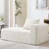 Sofa 158x90x60 cm Sitzfläche, Chenille Beige, Chaise-Lounge mit weicher Polsterung und Seitentaschen Bild 2