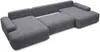 Vente-unique - DAVISO Sofa Stoff Grau - B 163 cm x H 87 cm x L 360 cm Bild 5