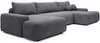 Vente-unique - DAVISO Sofa Stoff Grau - B 163 cm x H 87 cm x L 360 cm Bild 3