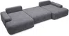 Vente-unique - DAVISO Sofa Stoff Grau - B 163 cm x H 87 cm x L 360 cm Bild 4