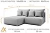 AX LIVING Ecksofa mit Schlaffunktion Ederra 208 cm breit – beige Stoff R Bild 4