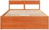 vidaXL Massivholzbett ohne Matratze Wachsbraun 135x190 cm Kiefernholz 3282359 Bild 4