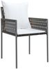 vidaXL 5-tlg. Garten-Essgruppe mit Kissen Poly Rattan und Stahl 3187050 Bild 5
