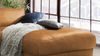 KAWOLA Sofa LOLA Ecksofa Stoff cognac mit motorischer Relaxfunktion Recamiere rechts 82 x 178 x 233 cm Bild 4