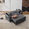 Schlafsofa 3-in-1 ausziehbar, verstellbare Lehne, USB, Tisch, Getränkehalter, Beige Bild 2
