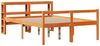 Doppelbett, Bettgestell Modernen mit Kopfteil ohne Matratze Wachsbraun 150x200 cm d973e Bild 3