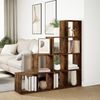 vidaXL Raumteiler-Bücherregal 4 Stufen Räuchereiche 131,5x29x131,5 cm 857971 Bild 4