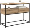 Konsolentisch, Beistelltisch, Konsole Artisan-Eiche 100 x 40 x 75 cm Holzwerkstoff Bild 3