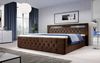 Boxspringbett Gloria mit LED und Stauraum 200x200 Braun H2 (bis 70kg) Bild 2