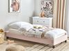 Bett mit Lattenrost ROANNE 90 x 200 cm Bouclé Pastellrosa Bild 3