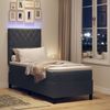 vidaXL LED Boxspringbett mit Matratze Dunkelgrau 80 x 200 cm Stoff 3343209 Bild 5