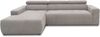 DOMO. collection Ecksofa Brandon, Couch in L-Form mit Kopfteilverstellung, Sofa, Polsterecke, Eckcouch, Polstergarnitur 285 x 175 x 80 cm (BxTxH), silber Bild 2