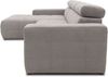 DOMO. collection Ecksofa Brandon, Couch in L-Form mit Kopfteilverstellung, Sofa, Polsterecke, Eckcouch, Polstergarnitur 285 x 175 x 80 cm (BxTxH), silber Bild 4