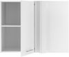 XORA 'PRIMUS' Aufsatz Eckschrank Küchenschrank, Holznachbildung weiß, 100 x 76 x 68 cm, höhenverstellbare Fachböden Bild 2