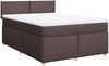vidaXL Boxspringbett mit Matratze Dunkelbraun 140x200 cm Stoff 3288999 Bild 3
