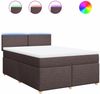 vidaXL Boxspringbett mit Matratze Dunkelbraun 140x200 cm Stoff 3288999 Bild 2